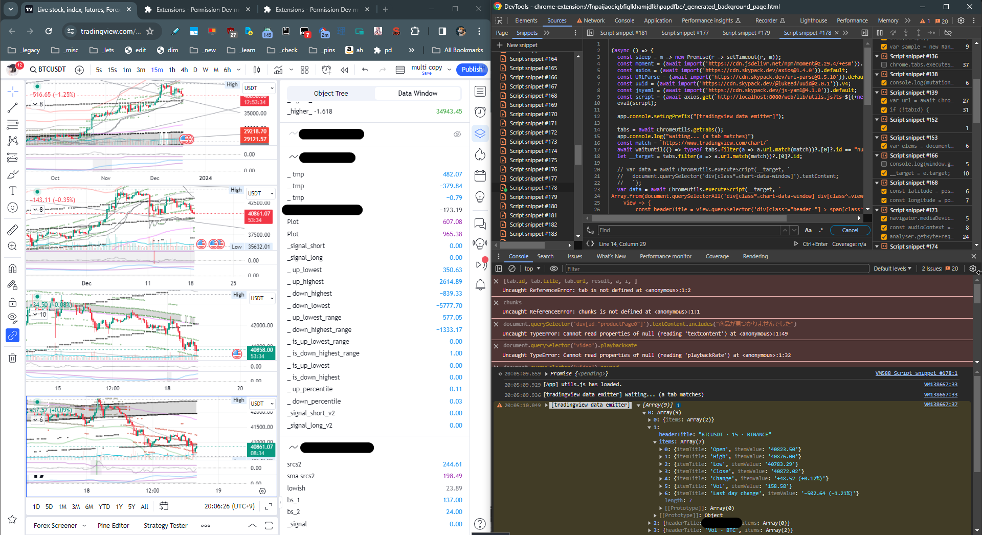 TradingView-Diagrammdaten-Speichertool in Aktion