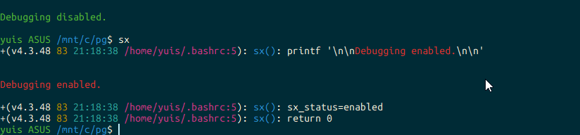 Debug-Status-Anzeigebeispiel